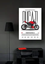 متال پوستر موتور طرح Ducati Streetfighter V2 کد L2153 - Image 2