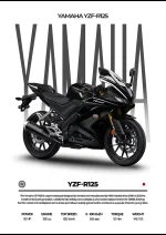 متال پوستر موتور طرح YAMAHA YZF-R125 کد L2154