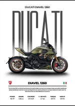 متال پوستر موتور طرح Ducati Diavel 1260 کد L2155