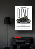 متال پوستر موتور طرح Ducati Diavel 1260 کد L2155 - Image 2