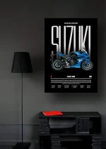 متال پوستر موتور طرح Suzuki GSX-8R کد L2157 - Image 2