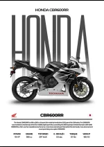 متال پوستر موتور طرح Honda CBR600RR کد L2159