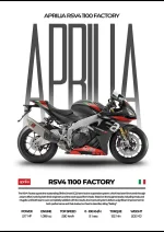 متال پوستر موتور طرح Aprilia RSV4 1100 FACTORY کد L2173