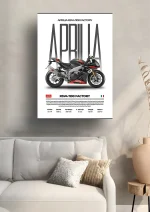 متال پوستر موتور طرح Aprilia RSV4 1100 FACTORY کد L2173 - Image 2