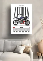 متال پوستر موتور طرح Aprilia RS660 کد L2175 - Image 2