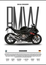 متال پوستر موتور طرح BMW S1000RR کد L2178