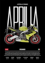 متال پوستر موتور طرح Aprilia RS660 کد L2185