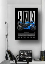 متال پوستر موتور طرح Suzuki GSX-R600 کد L2188 - Image 2