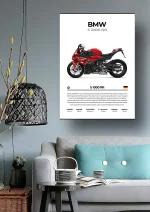 متال پوستر موتور طرح BMW S1000RR کد L2191 - Image 2
