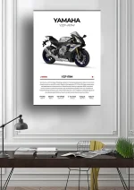 متال پوستر موتور طرح YAMAHA YZF-R1M کد L2204 - Image 2