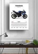 متال پوستر موتور طرح YAMAHA YZF-R1 کد L2205 - Image 2
