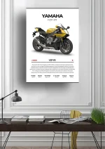 متال پوستر موتور طرح YAMAHA YZF-R6 کد L2207 - Image 2