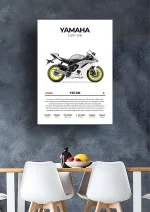 متال پوستر موتور طرح YAMAHA YZF-R6 کد L2215 - Image 2