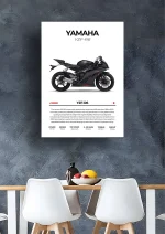 متال پوستر موتور طرح YAMAHA YZF-R6 کد L2216 - Image 2