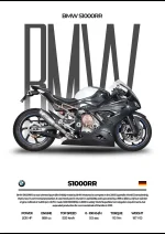 متال پوستر موتور طرح BMW S1000RR کد L2217