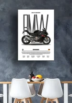 متال پوستر موتور طرح BMW S1000RR کد L2218 - Image 2