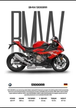 متال پوستر موتور طرح BMW S1000RR کد L2219