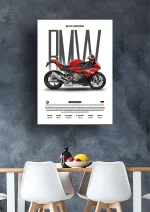 متال پوستر موتور طرح BMW S1000RR کد L2219 - Image 2
