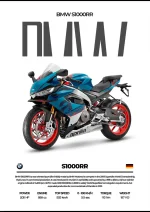 متال پوستر موتور طرح BMW S1000RR کد L2220