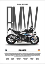 متال پوستر موتور طرح BMW S1000RR کد L2222