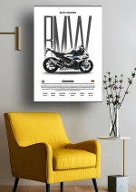 متال پوستر موتور طرح BMW S1000RR کد L2222 - Image 2