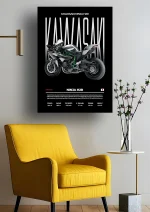 متال پوستر موتور طرح Kawasaki Ninja H2R کد L2223 - Image 2