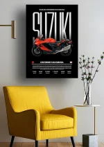 متال پوستر موتور طرح Suzuki GSX-1300R Hayabusa کد L2227 - Image 2