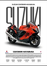 متال پوستر موتور طرح Suzuki GSX-1300R Hayabusa کد L2229