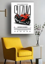 متال پوستر موتور طرح Suzuki GSX-1300R Hayabusa کد L2229 - Image 2