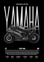 متال پوستر موتور طرح YAMAHA YZF-R6 کد L2230