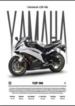 متال پوستر موتور طرح YAMAHA YZF-R6 کد L2232