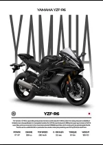 متال پوستر موتور طرح YAMAHA YZF-R6 کد L2236