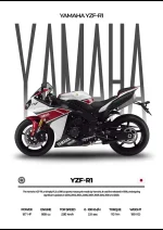 متال پوستر موتور طرح YAMAHA YZF-R1 کد L2241