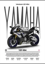 متال پوستر موتور طرح YAMAHA YZF-R1M کد L2245
