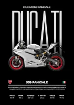 متال پوستر موتور طرح Ducati 959 Panigale کد L2250
