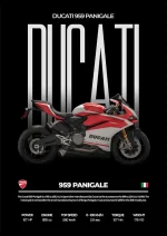 متال پوستر موتور طرح Ducati 959 Panigale کد L2251