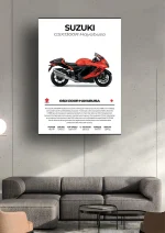 متال پوستر موتور طرح Suzuki GSX-1300R Hayabusa کد L2255 - Image 2