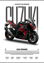 متال پوستر موتور طرح Suzuki GSX-R1000R کد L2267
