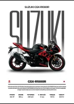 متال پوستر موتور طرح Suzuki GSX-R1000R کد L2269
