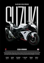 متال پوستر موتور طرح Suzuki GSX-R1000R کد L2274
