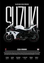 متال پوستر موتور طرح Suzuki GSX-R1000R کد L2276
