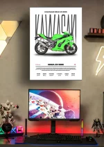 متال پوستر موتور طرح Kawasaki Ninja ZX-10RR کد L2279 - Image 2