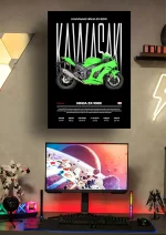 متال پوستر موتور طرح Kawasaki Ninja ZX-10RR کد L2280 - Image 2
