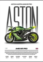 متال پوستر موتور طرح Aston Martin AMB 001 PRO کد L2282