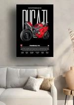 متال پوستر موتور طرح Ducati Panigale V4 کد L2284 - Image 2