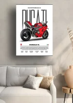 متال پوستر موتور طرح Ducati Panigale V4 کد L2285 - Image 2