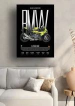 متال پوستر موتور طرح BMW M1000RR کد L2286 - Image 2