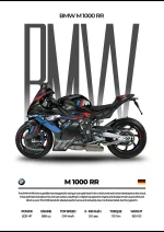 متال پوستر موتور طرح BMW M1000RR کد L2292