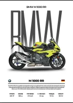 متال پوستر موتور طرح BMW M1000RR کد L2293