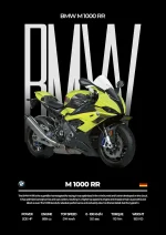 متال پوستر موتور طرح BMW M1000RR کد L2295